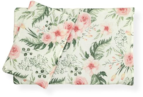 CuddlyZOO Dolls Teddy Quilt/Duvet Pillow Bedding Set Fits Up to 46cm 18 Doll Pram/Cot (Roses & butterfly)