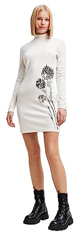 Desigual Vest_jonquera-Lacroix Dress da Donna, Bianco, M