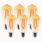 Etrogo Bombilla LED Vintage E27 con Filamento 6W Equivalente a 60W 600LM Cálido 2700K ST64 Amber Retro Estilo [6 Unidades No Regulabre]