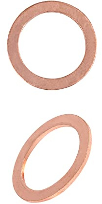 DTGN 22mmx30mmx1.5mm(IDxODxT) Plat Cuivre Rondelles étanchéité - Paquet de 2 - Bonne pour Industrielles Machines M22 Vis - Cuivre Plat Anneau Joints
