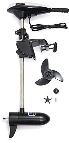 Elektro Außenborder, 45LBS 12V Elektrischer Aussenborder Elektromotor Bootsmotor Aussenbordmotor Aussenborder für Fischerboot Schlauchboot