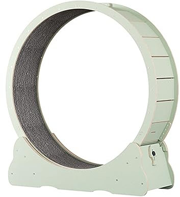 Katzenlaufrad Katzenlaufrad, Katzenübungsrad for Hauskatzen, Leises Katzen-Fitnesslaufband Aus Massivem Holz Mit Verriegelungsmechanismus for Alle Katzen, 4 Größen (Color : Green, Size : L)