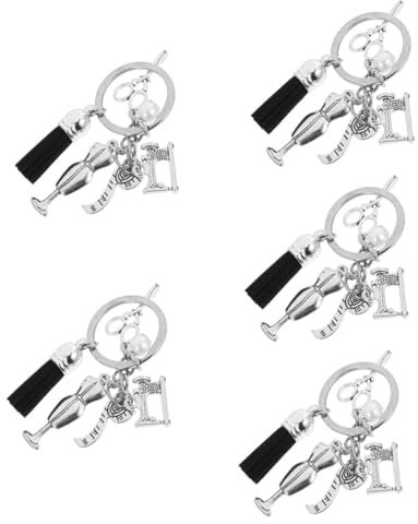 OATIPHO 5pcs Sewing Machine Key Chain Keyring Curved Ruler Dressmaking Fashion Key Holder