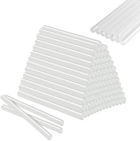 Barras de Pegamento Caliente Transparente, Barra Silicona Transparente Secado Rápido, 100 Piezas Pegamento Termofusible 7 X 100mm, Barra de Pegamento Termofusible, Palos de Pegamento Transparente