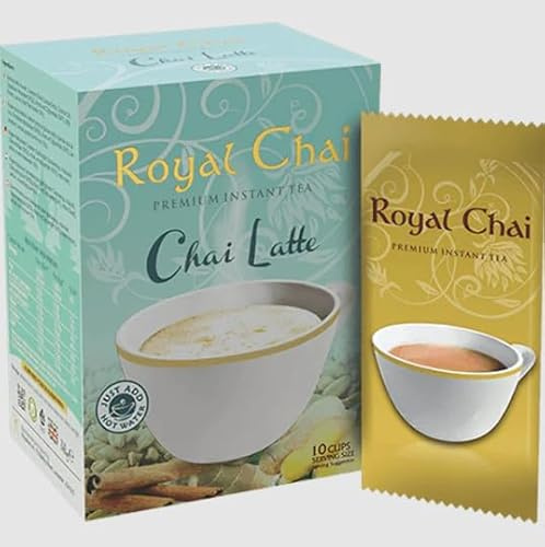 Lily's Indian Vegetarian Cuisine, Royal Chai Premium Instant Chai Latte Tea Sweetened pack of 1 box
