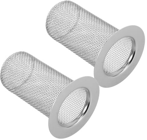 ASAKKURA 2pcs Deep Sink Strainer Basket Stainless Steel Hair Stopper Drain Filter for Bathroom Sink Bathtub Floor Drain
