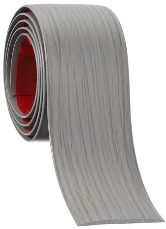 PATIKIL Bande De Transition Autoadhésive Pour Sol 50 mm x 1 Mètre, Revêtement Plat Pour Laminé Vinyle Pour Joints De Sol Portes Couverture De Moquette Carrelage Gris Effet Bois