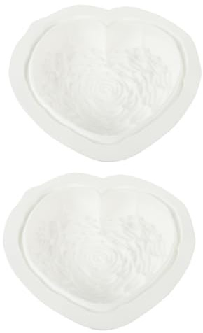 JECOMPRIS 2 Pezzi Stampo Per Rose D'Amore A Forma Di Cuore Stampo Per Dolci In Silicone Per Dolci Per La Cottura In Silicone Per Per Dessert In