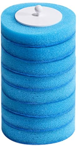 Elqubkan 48 Piezas Recambios de Cepillos de Baño Desechables Sin Ángulo Muerto Esponjas de Limpieza de Espuma Cabezales Cepillo de Baño Accesorios de Baño