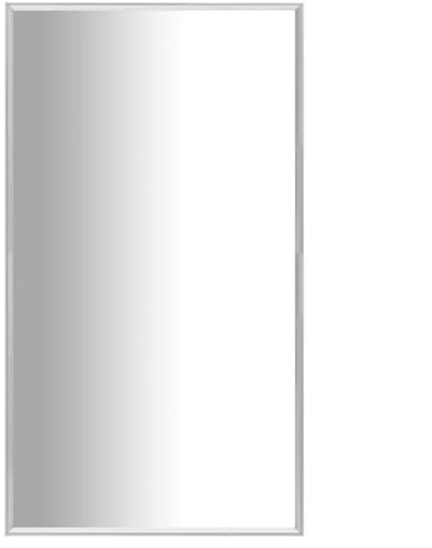 Moderno specchio rettangolare 80 x 60 cm – design autoportante argento elegante PVC e vetro costruzione ideale per camera da letto bagno spogliatoio arredamento