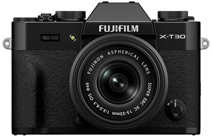 FUJIFILM X-T30 III Mirrorless Camera Body with XC13-33mm Lens Kit, Black
