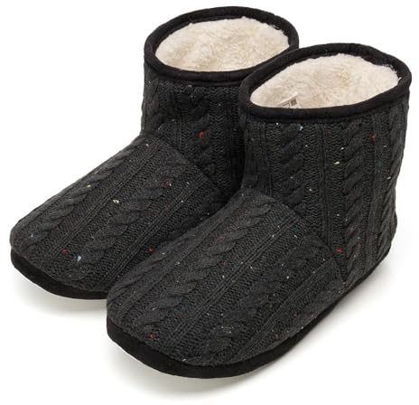 A2Z Mens Speckled Knit Bootie - Bootie MEN 2600 Black 11/12 UK