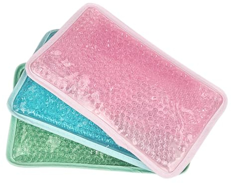 Warmhm 3 Stück Wiederverwendbare Gel Eisbeutel mit Kältetherapiepackung für Schultern und Kopf Pvc Gelkissen in Verschiedenen Farben für Schmerzbehandlung