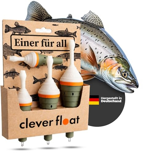 Clever Float Angelposen Set ohne Blei – Posen mit AirControl-System | Schwimmer Angeln mit verstellbarem Anbisswiderstand | Posen Angeln für Forelle, Hecht & Karpfen