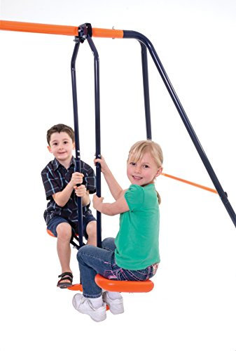 Hedstrom Garden Swing Set 3-in-1 | 2 Swings and Glider | Children's Heavy Duty Metal Playground Fun Play Set | Boys or Girls Outdoor Active Frame