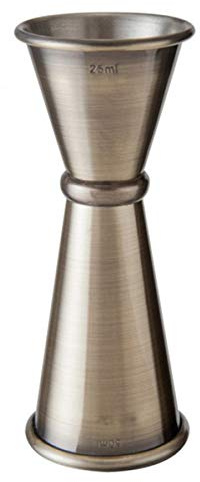Beaumont Antique Brass Jigger - 25ml & 50ml Jigger, Vintage Inspired Barware, Brass Barware