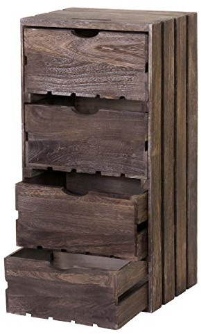 Mendler Kommode HWC-C62 4 Schubladen 70x32x26cm - braun