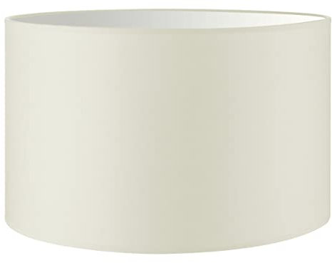 Pantalla de lámpara redonda, brillante, adecuada para lámpara colgante, lámpara de pie, lámpara de pared, lámpara de techo, de algodón, para casquillo E27, diámetro de 20 cm, altura de 17 cm, gris claro, para todos los interiores