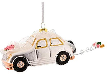 Gift Company - Christbaumschmuck, Hänger - Auto - Hochzeitsauto mit Belchdosen - Maße (LxHxT): 6 x 19 x 6 cm
