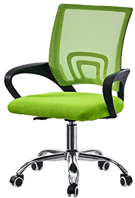 CLIPOP Bürostuhl Schreibtischstühle Mesh Computer Schreibtischstuhl mit Rollen Ergonomischer Bürostuhl Höhenverstellbar Drehstuhl Arbeitsstuhl (Grün)