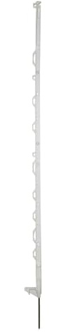 horizont Weidezaunpfähle Kunststoff, 10 Stück, weiß, Höhe 138cm
