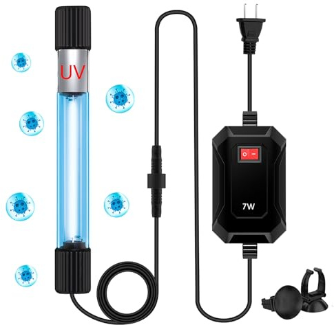 TAISHAN Aquarium Clean Light，13W & 11W & 9 W & 7 W & 5 W & 3 W Algae Removal Light with Timer,Aquarium Water Clean Green Clear Waterproof Clean Light for Fish Tank,Pond,Swimming Pool