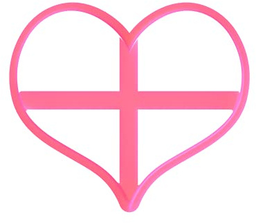 LissieLou Cortador de galletas con forma de corazón redondeado, Cortapastas, Cortadores, 9 cm