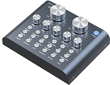 Mini Mixer Audio Digitale Con Microfono USB Bluetooth Mixer Audio A 5 Canali Con Scheda Audio V8 Scheda Audio Incorporata Jack Per Cuffie Altoparlanti DJ Attrezzatura Per Streaming Gaming Telefono PC