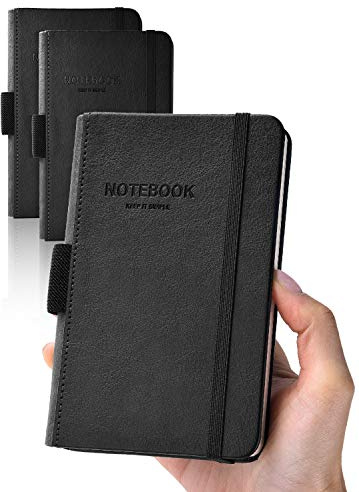 Notizbuch A6 kleines, 2 Stück Pocket Mini, 320 Seiten Dickes Papier | 9 x 14 cm Notizbücher