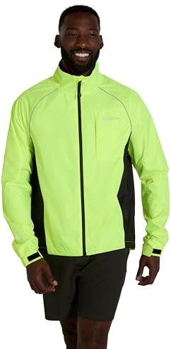 Mountain Warehouse Adrenaline Iso-Viz Veste Sportive pour Homme - Veste Réfléchissante, Respirante, Visible Et Étanche - Idéale pour Le Running Ou Le Cyclisme Jaune 4XL