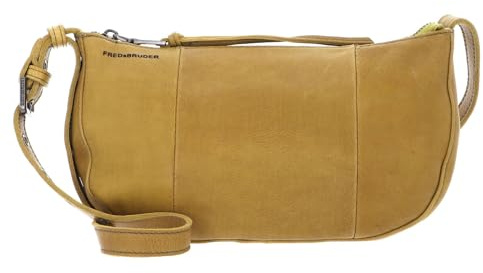 FREDsBRUDER Leder Umhängetasche My Old Friend Round Crossbag Sunny Yellow senfgelb
