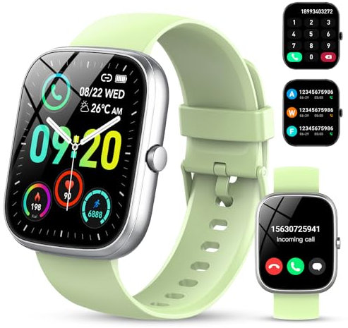 Smartwatch Uomo Donna,1.91 Orologio Smartwatch,con Effettua/Risposta Chiamate,100+ modalità Sportive con Sonno/Cardiofrequenzimetro,SpO2,Fitness Tracker,Contapassi,IP68 Impermeabile Orologio (chiaro)