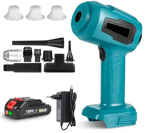Aspirapolvere manuale a batteria 28000PA, 5 in 1 per auto, senza fili, mini aspirapolvere per auto, 500 W, ricaricabile, portatile, per ufficio, casa, cucina, animale (1 batteria)