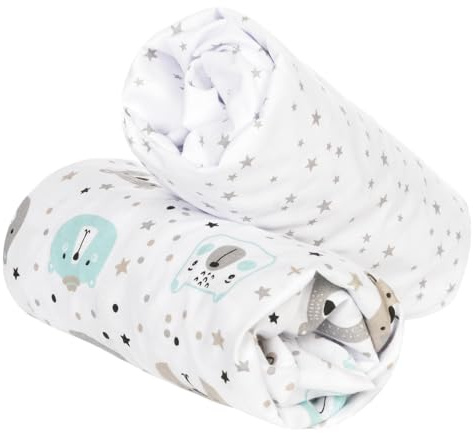 Flyideas 2er-Set Flanell Spannbettlaken für Next to Me Beistellbett 83x50 cm – 100% Warmes, Weiches Baumwolllaken für Babys und Neugeborene, perfekt für den Winter