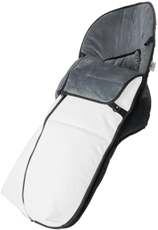 Various - Saco de Silla de Paseo Universal de Polipiel con Forro de Polar Térmico, Impermeable y Suave, Saco de Abrigo para Carrito de Bebé de Invierno Color Blanco
