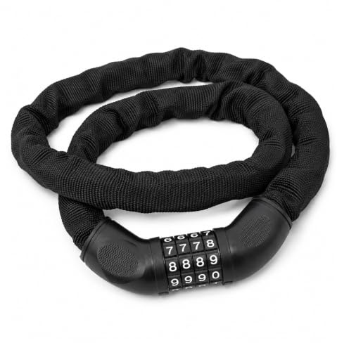 WedDecor 8mm x 1m Bike Chain Lock with 4 Digit Combination | Heavy-Duty Resettable Combination Chain Lock Provides Reliable Security For Bikes, Scooters, Gates And Outdoor Equipment