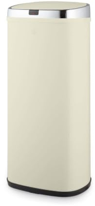 Swan Townhouse Square Sensor Bin, Large 50L Capacity, Cream, SWKA4516CN