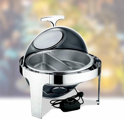 FLTRGO Chafing Electric Dish, Heater In Heated Stainless Stainless Steel Buffets, Caterer Heating Pot, 6 Liters ~/