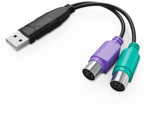 YORUNOHOSHI PS/2 to USB Adapter Converter – Revive Your Old Keyboard and Mouse