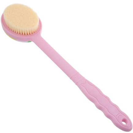 FRCOLOR Badborste Badmassageborste Kroppsexfolieringsborste Mjuk Borste Fotdusch Skrubbare Skrubbborste Med Långt Skaft Exfolierande Ryggskrubb Med Handtag Ryggborste För Dusch