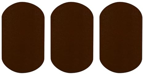 Kvartsman 3 stycken lappar för strykning, 180 x 110 mm armbågar knän mockatyg lappar, kvadratiska stryklappar lappar för reparation lappar, kläder, hantverk, byxor, skjortor, mörkbrun