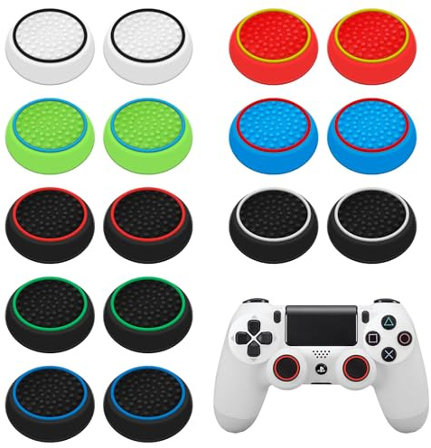 16Pcs Controller Thumb Grips Replacement for ps4/ps5, Silicone Joystick Caps, Anti-Slip Anti-Scratch Thumb Grips Caps Cover Analog Stick for Ps5/Ps4