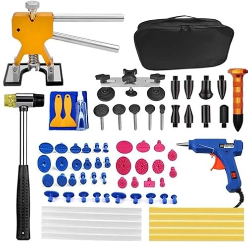 Sacabollos Coche Herramientas de reparación de abolladuras en el auto, kits de eliminación de abolladuras de carrocería sin pintura, removedor de abolladuras automotrices, ventosa, extractor de abolla