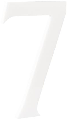HASWARE 4-Pouces Numéro de Maison Autocollant - Étanche et Résistant aux Intempéries - Installation Facile pour Boîte aux Lettres, Porte et Poteau (Blanc, 7)