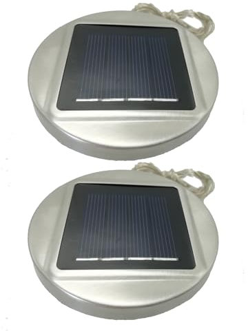 diwedaso 2 stücke/set Solar Ersatz Tops 5cm Für Garten Lichter Wasserdicht 2 stücke Runde Top Mit 30 LEDs ABS Solar Licht Ersatz