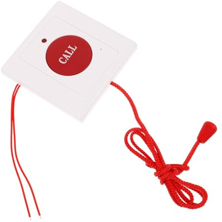 PRETYZOOM Pulsante Di Emergenza Sos a Corda Per Anziani e Pazienti, Pulsante Di Chiamata Di Aiuto a Parete Facile Da Installare Per Assistenza Domiciliare e Ospedaliera
