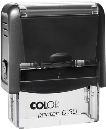 Mister Timbri Timbro 47x18 mm Rettangolare Autoinchiostrante Nero Personalizzabile - 4 Righe di Testo, Ecologico e Ideale per Dati Aziendali o Firma