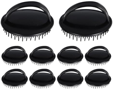 Ipetboom 10 pièces Brosse de Massage pour Chevelu Brosse Douce et Ergonomique pour Shampooing Exfoliante Anti-pelliculaire Adaptée à Types de Cheveux pour Adultes Garçon Fille et Animaux