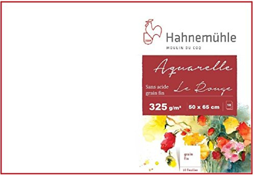 Hahnemühle Moulin Du Coq Aquarellpapier, 325 g, 50 x 65 cm, 10 Blatt