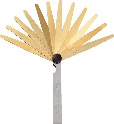 KS Tools 300.0611 Spessimetro in Rame Antimagnetico, 8 Lame, 0.05-0.5 mm